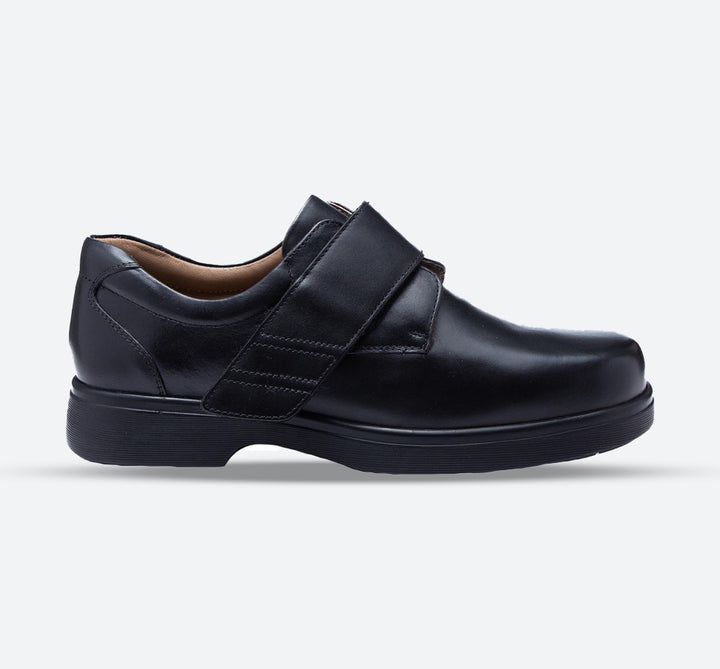 Mens Wide Fit Tredd Well Roger Velcro Shoes in Black - Image 1