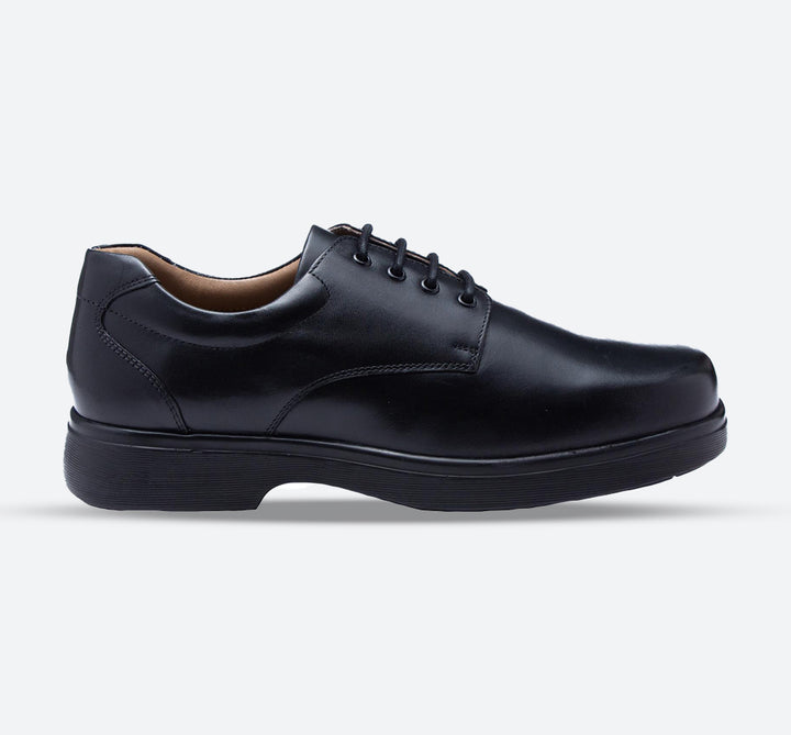 Mens Wide Fit Tredd Well Spencer Shoes in Black - Image 1