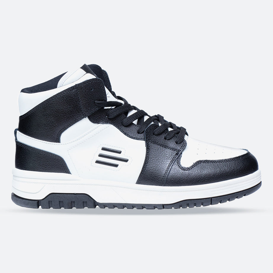 Men's Wide Fit Tredd Well Beckham Boots in White/Black - Image 1