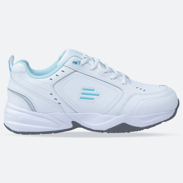 Women's Wide Fit Tredd Well Bluebell Trainers in White/Blue - Image 1