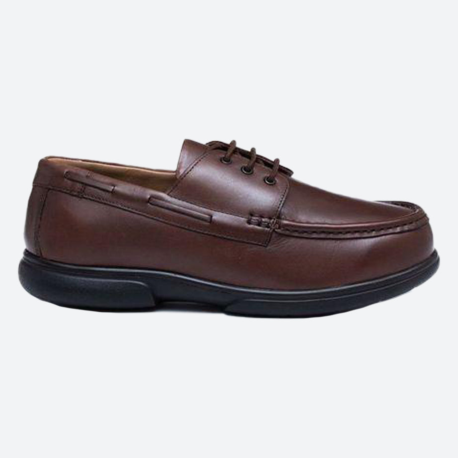 Mens Wide Fit Tredd Well Dean Boat Shoes in Navy - Image 7