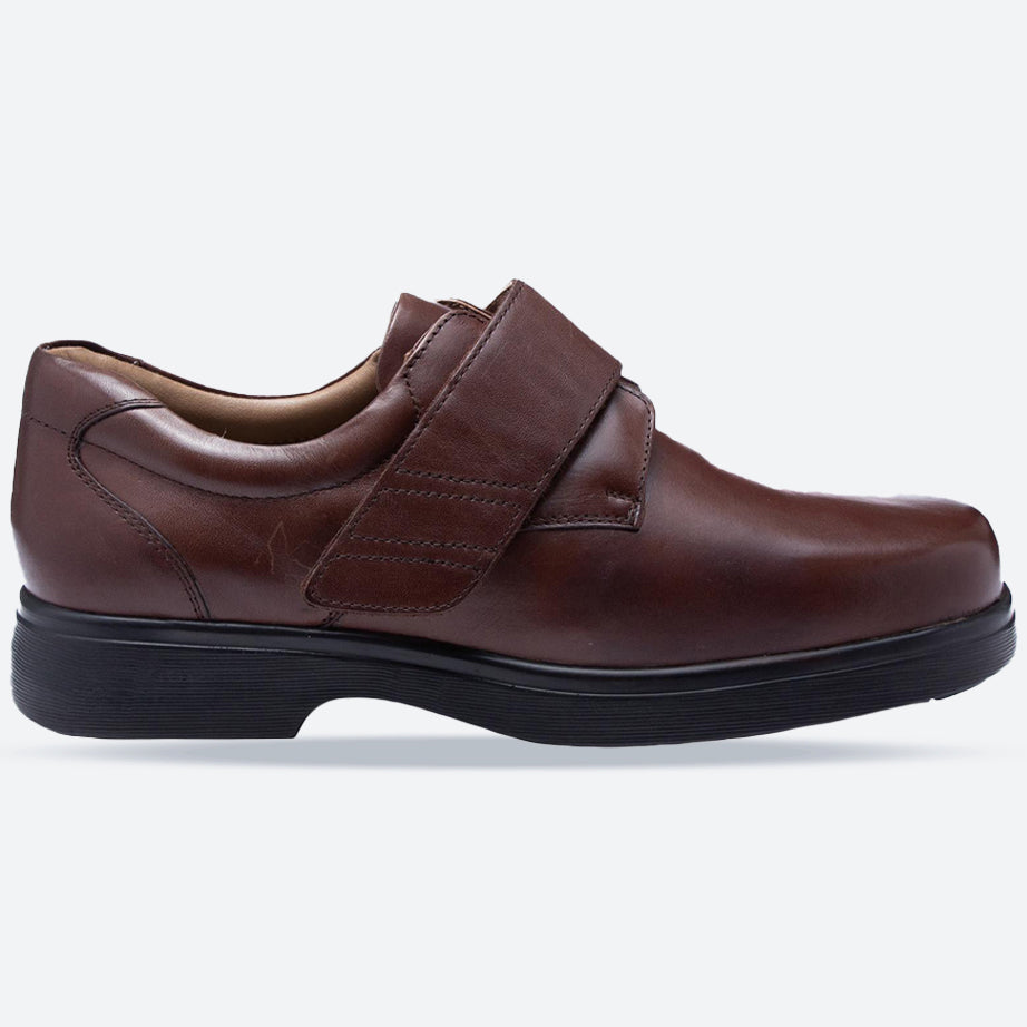 Mens Wide Fit Tredd Well Roger Velcro Shoes in Black - Image 15