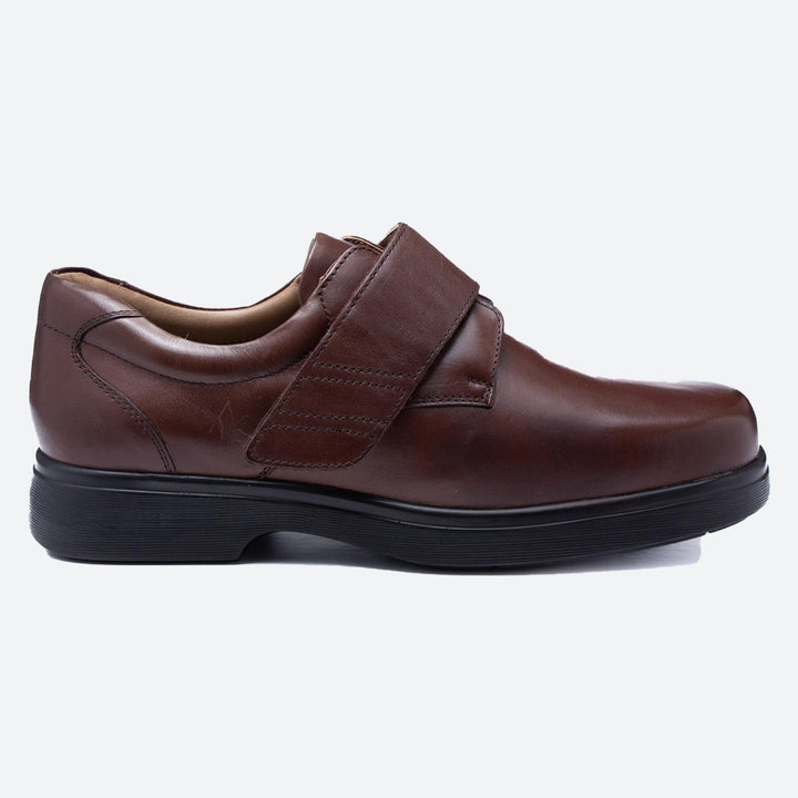Mens Wide Fit Tredd Well Roger Velcro Shoes in Black - Image 1