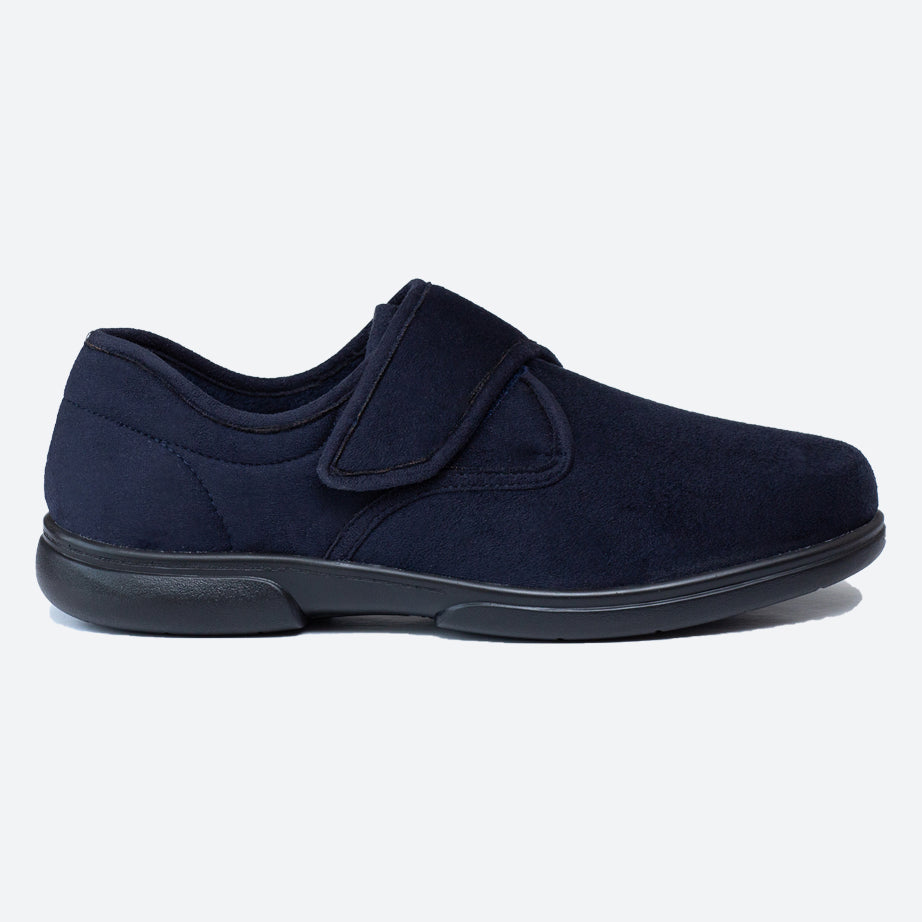 Mens Wide Fit Tredd Well Scott Slippers in Black - Image 7