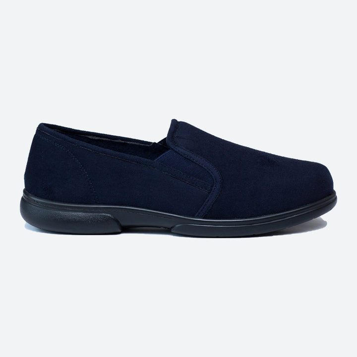 Mens Wide Fit Tredd Well Seth Slip On Slippers in Black - Image 1