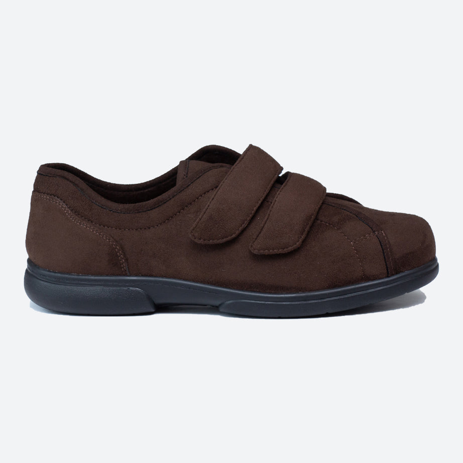 Mens Wide Fit Tredd Well Stanley Velcro Slippers in Black - Image 14