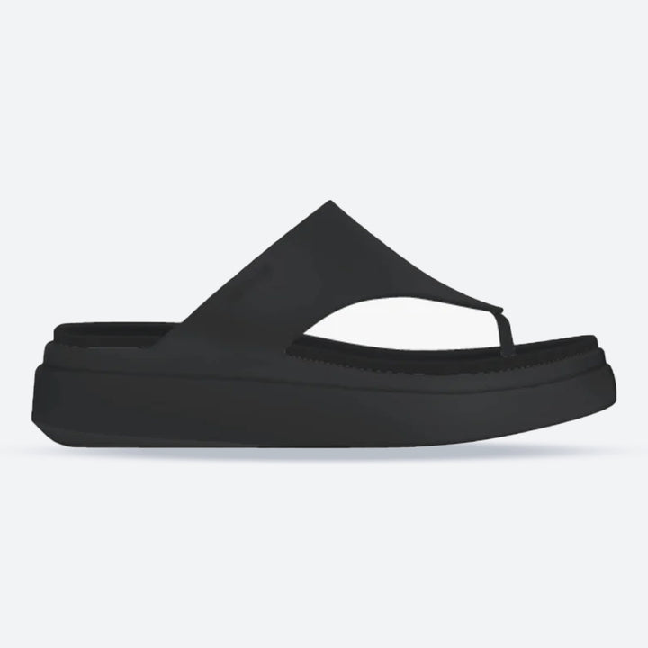 Women's Crocs 209410 Getaway Platform Flip Slippers in Black - Image 1