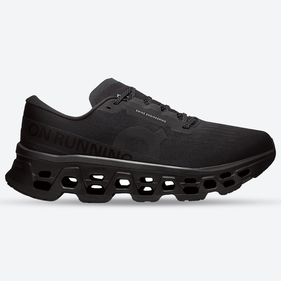 Mens Wide Fit On Cloudmonster 3 Trainers in Black - Image 1