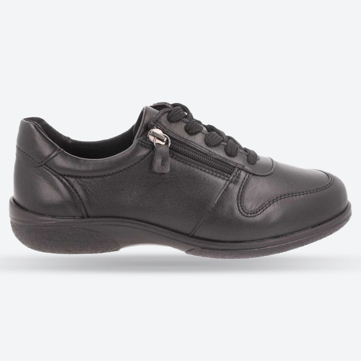 Women's Wide Fit DB Mollie Shoes in Black Leather - Image 1