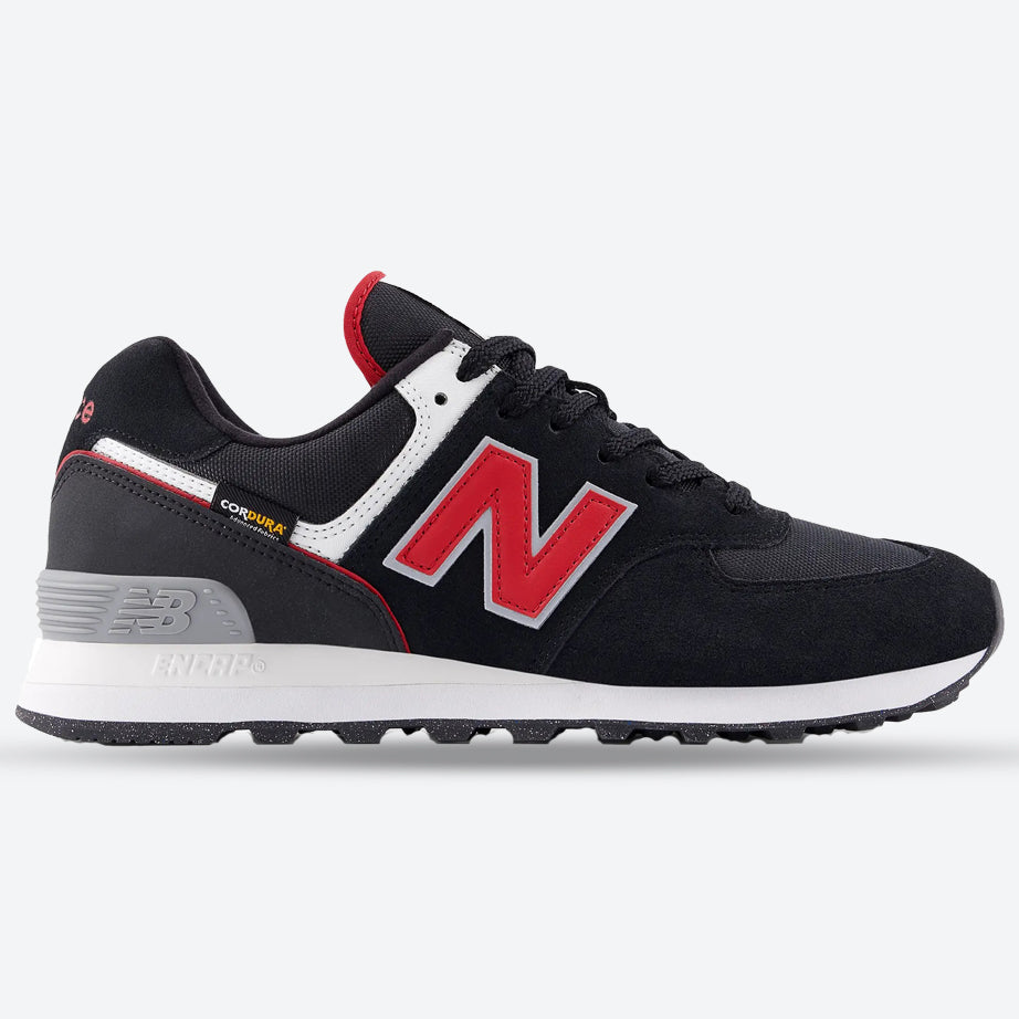 Men's Wide Fit New Balance U5748JL Trainers in Black/White - Image 5