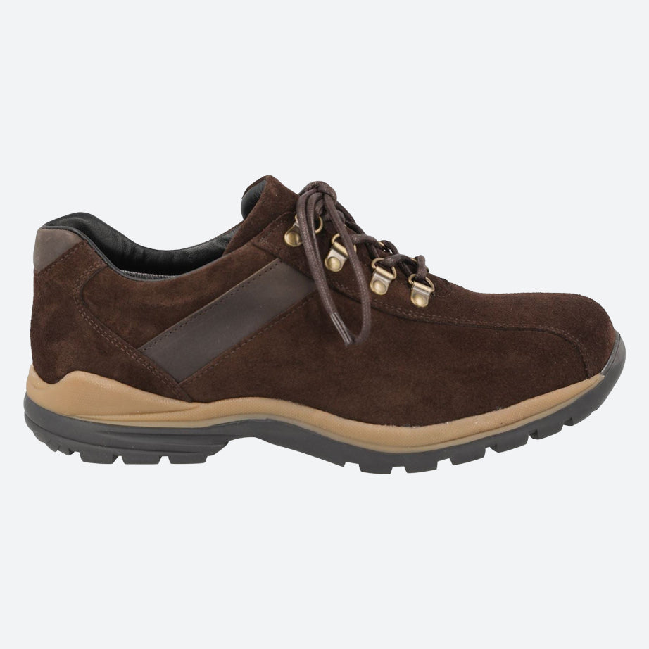 Mens Wide Fit DB Utah 2 Waterproof Hiking Shoes in Brown Pull Up Leather - Image 5