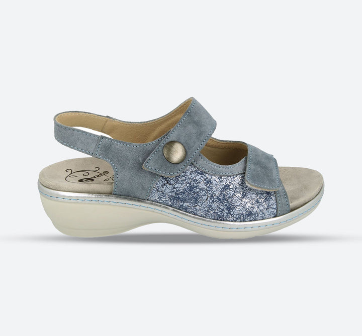 Womens Wide Fit DB Watford Sandals in Sky Blue Nubuck - Image 1