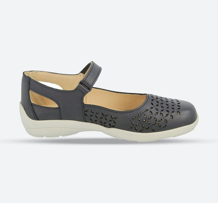 Womens Wide Fit DB Welland Sandals in Navy - Image 1