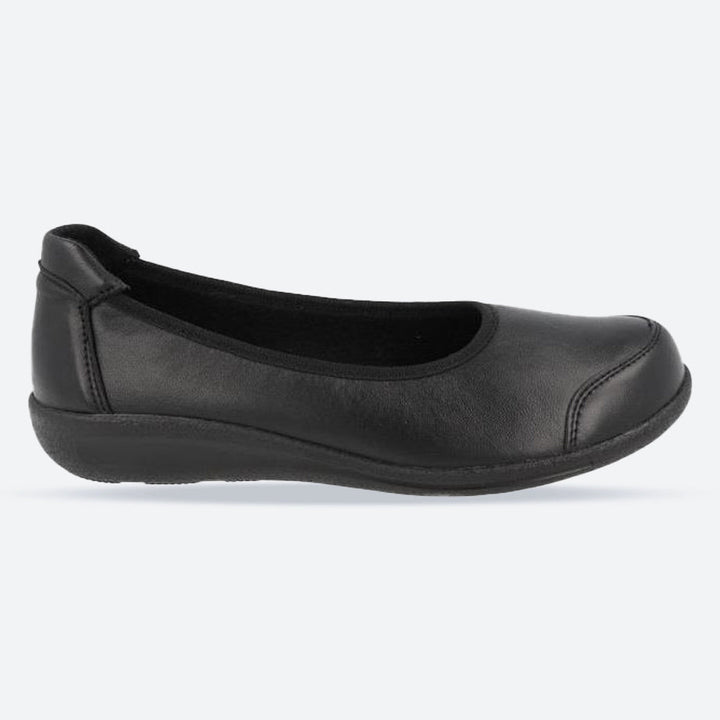 Women's Wide Fit DB Whitethroat Shoes in Black Stretch / Lea - Image 1