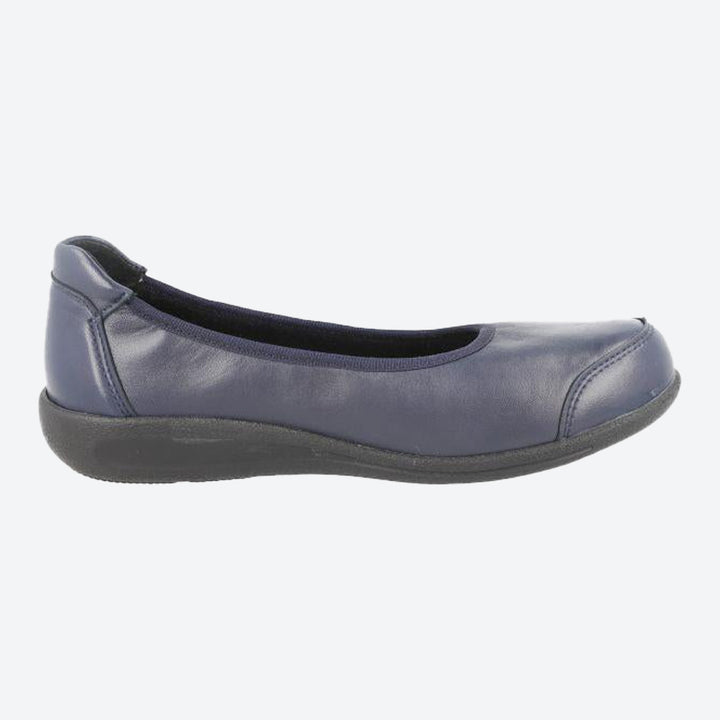 Women's Wide Fit DB Whitethroat Shoes in Black Stretch / Lea - Image 1