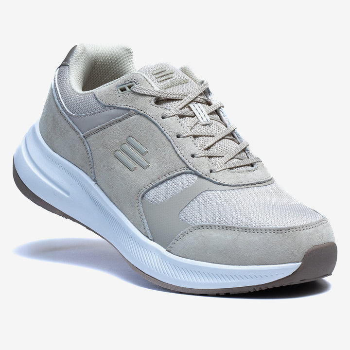 Women's Wide Fit Tredd Well Athena Trainers in Beige - Image 1