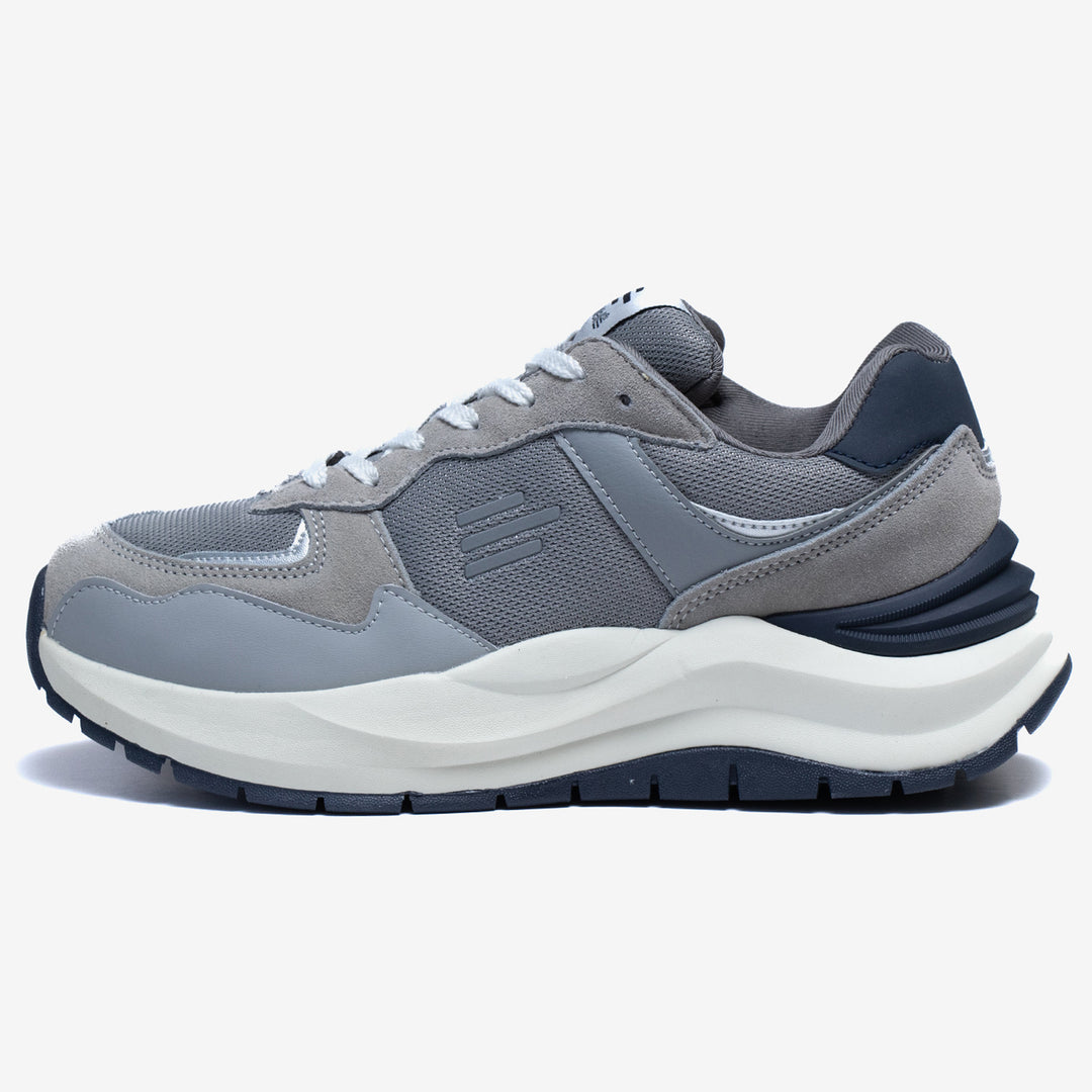 Men's Wide Fit Tredd Well Stoner Trainers in Grey - Image 3