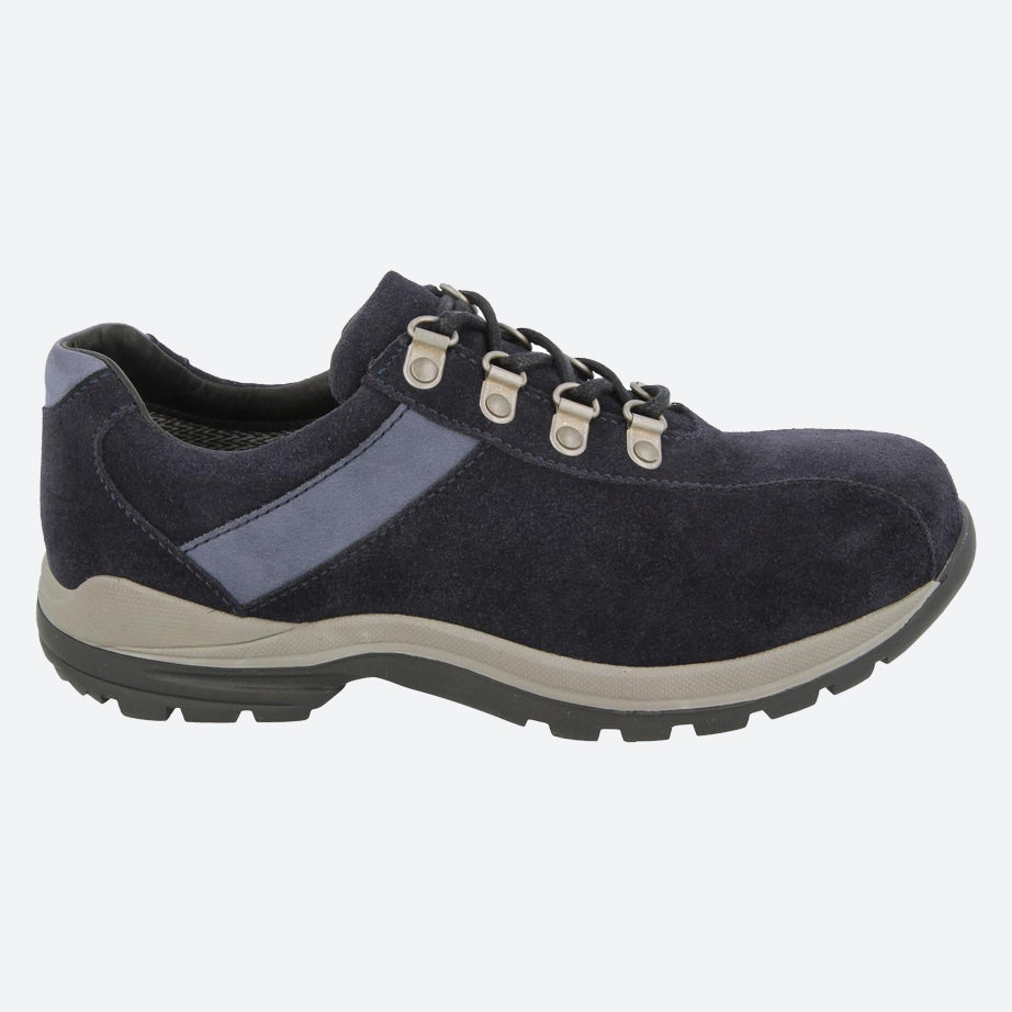 Mens Wide Fit DB Wyoming Walking Trainers in Black Suede - Image 6