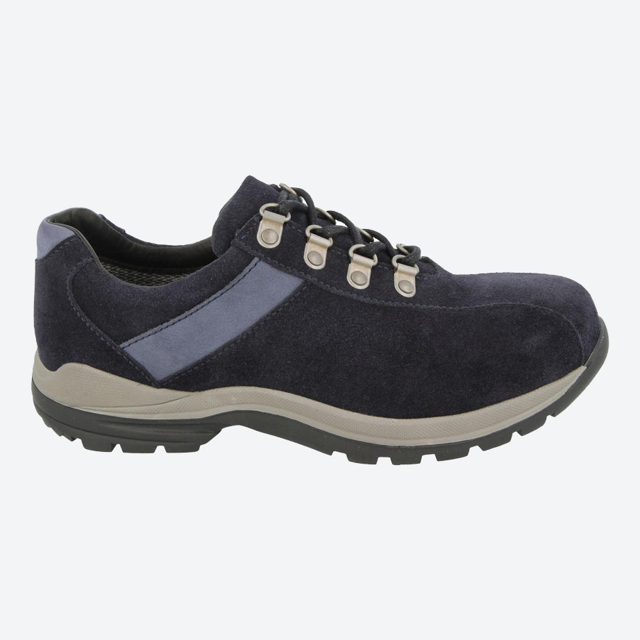 Womens Wide Fit DB Wyoming Walking Trainers in Black Suede - Image 6