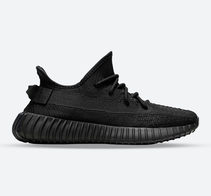 Men's Wide Fit Adidas Yeezy Boost 350 V2 Onyx Walking Trainers in Black - Image 1