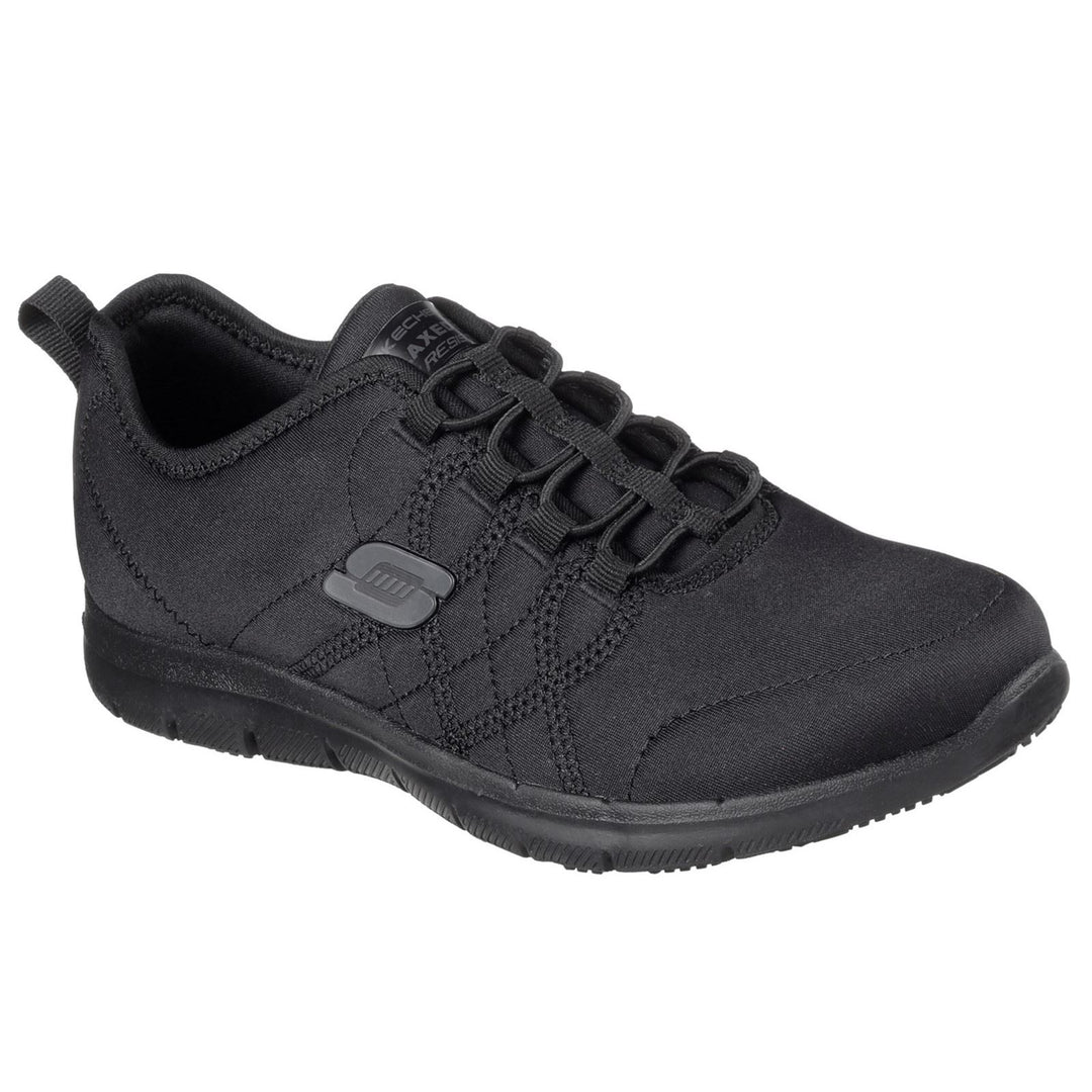 Women's Wide Fit Skechers 77211EC Ghenter Srelt Occupational Trainers in Black - Image 3