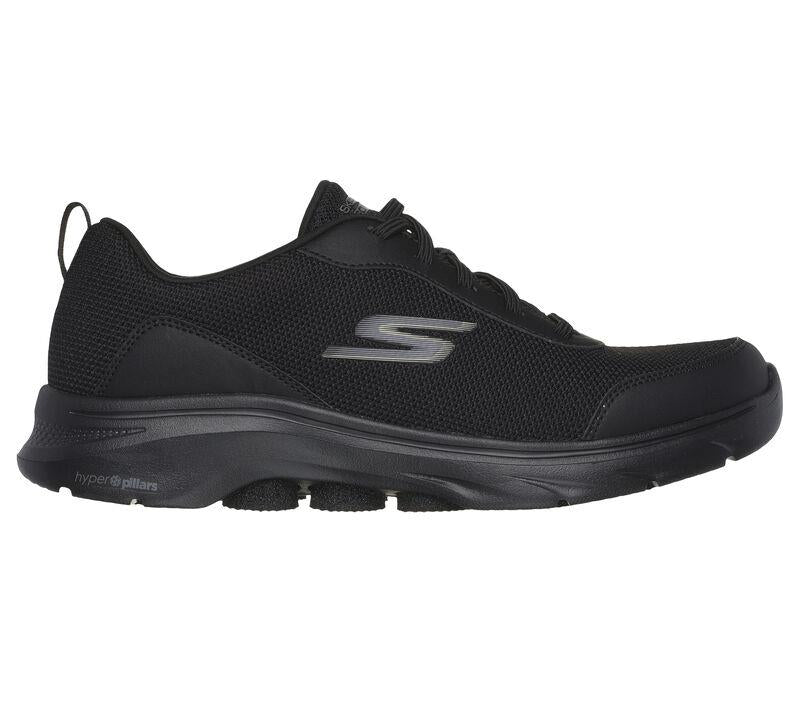 Men's Wide Fit Skechers 216644 Go Walk 7 Trainers in Black - Image 2