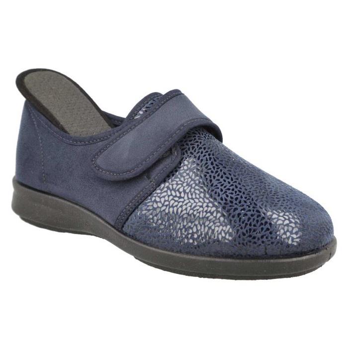 Women's Wide Fit DB Vanilla Shoes/Slipper in Black Stretch Textile - Image 8