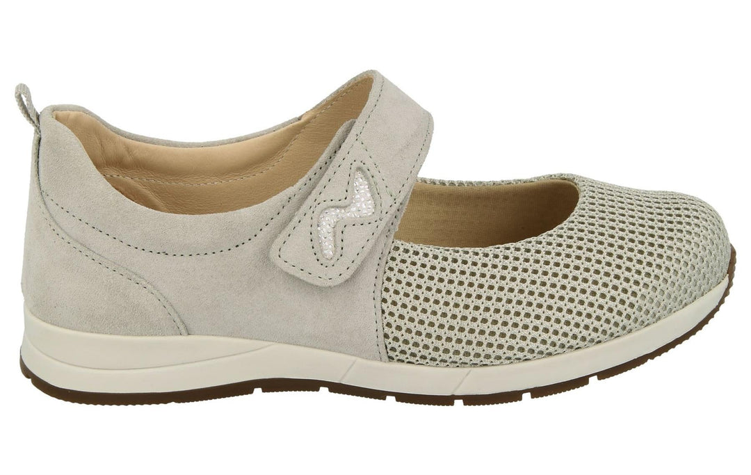 Womens Wide Fit DB Hawaii Canvas Shoes in Sky Blue Suede / Mesh - Image 10