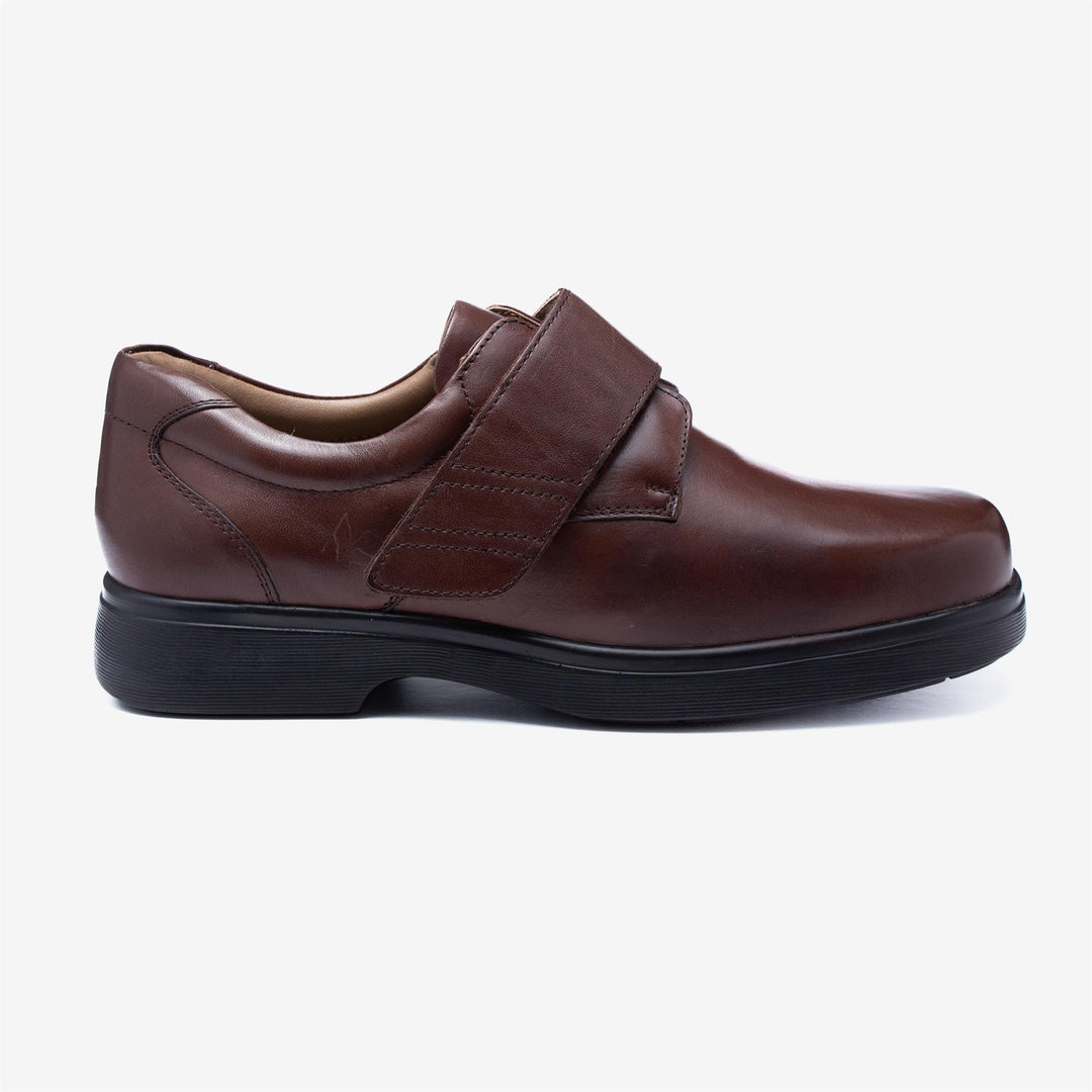 Mens Wide Fit Tredd Well Roger Velcro Shoes in Black - Image 9