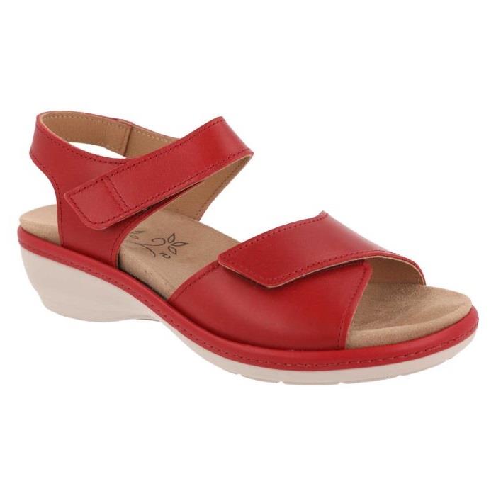 Women's Wide Fit DB Saxifrage Sandals in Black Leather - Image 8