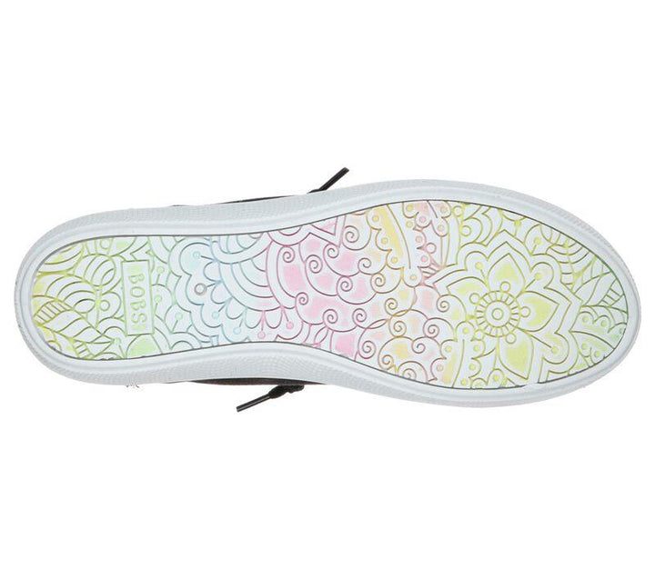 Women's Wide Fit Skechers Bobs 33492W Shoes in Black - Image 1