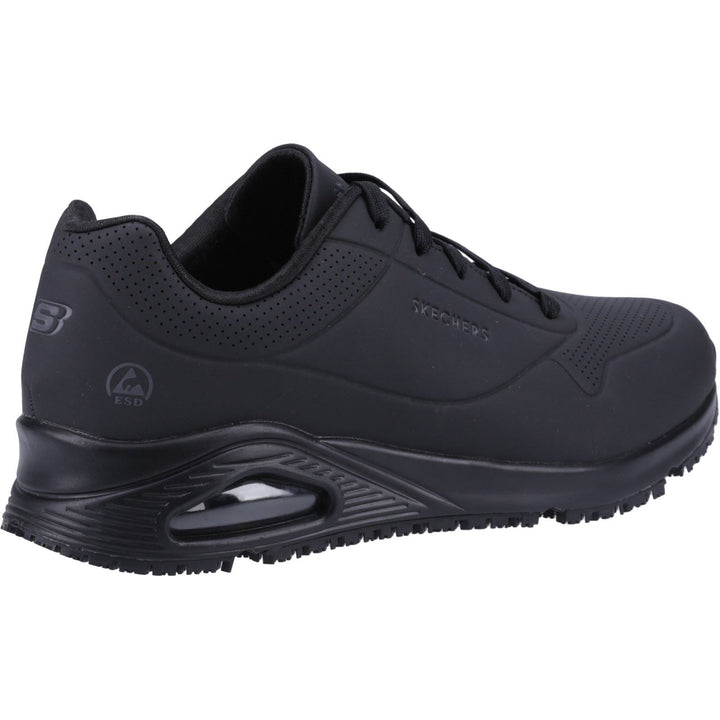 Women's Wide Fit Skechers 108021EC Uno Sr Trainers in Black - Image 1