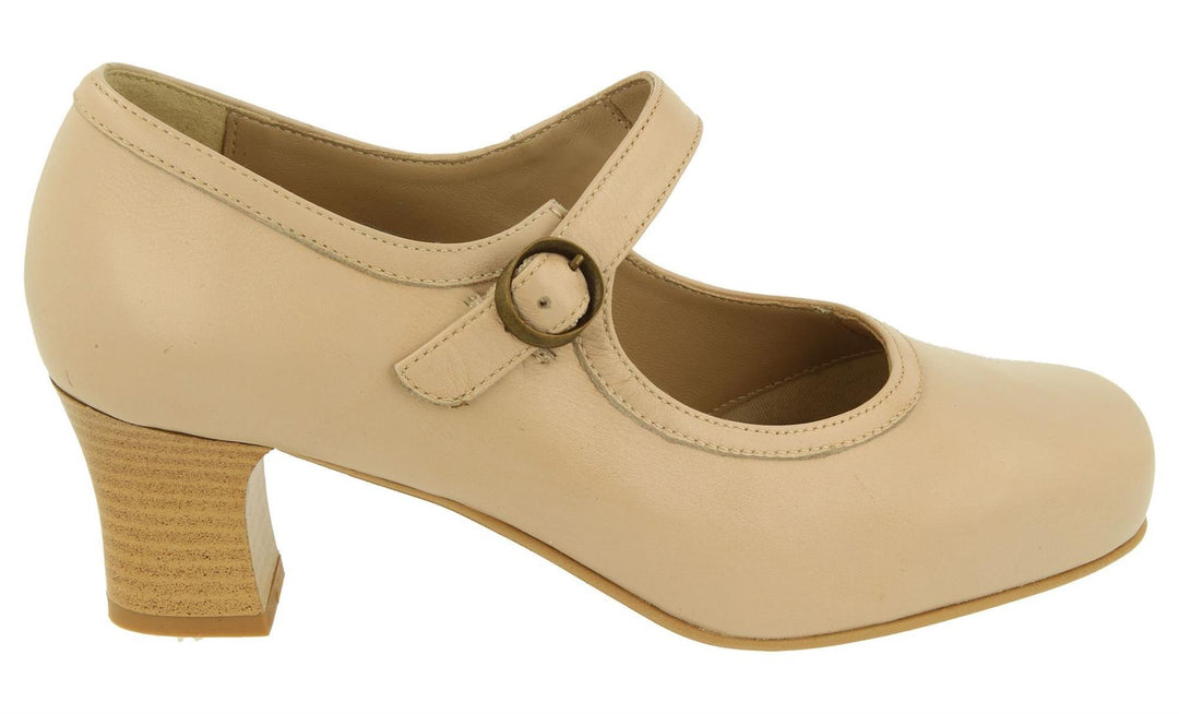 Womens Wide Fit DB Ascot Shoes in Black Leather - Image 4