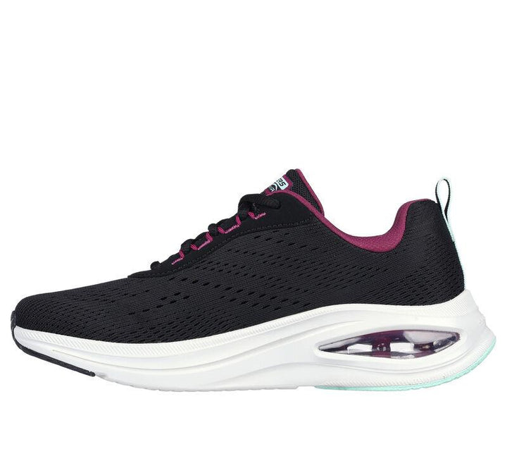 Women's Wide Fit Skechers 150131 Skech Air Meta - Aired Out Trainers in Charcoal/Multi - Image 1