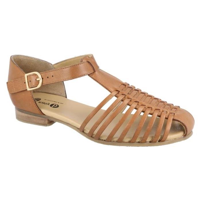 Women's Wide Fit DB Bella Sandals in Black Leather - Image 10