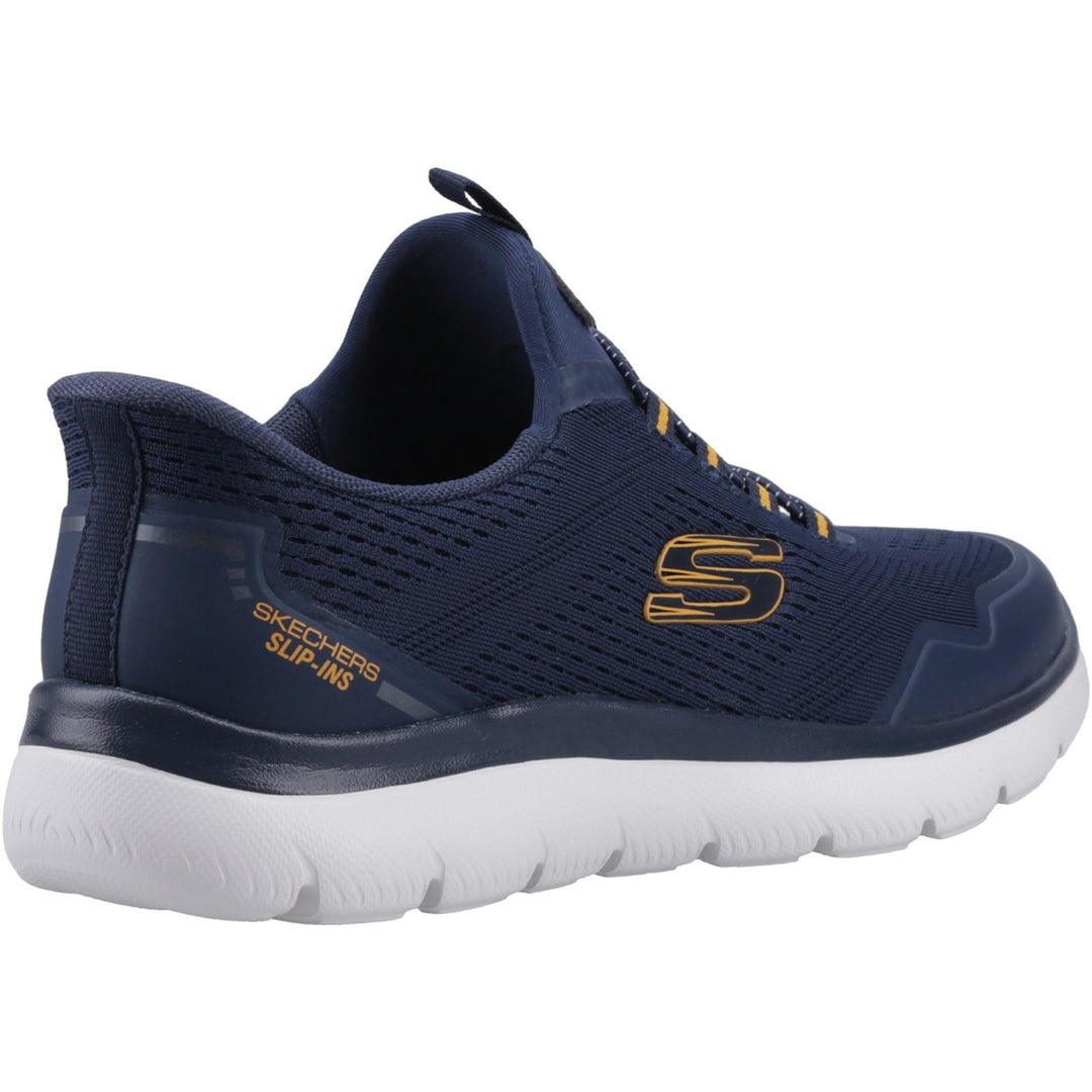 Men's Wide Fit Skechers 233045 Slip-ins Summits Top Rate Trainers in Navy/Yellow - Image 9