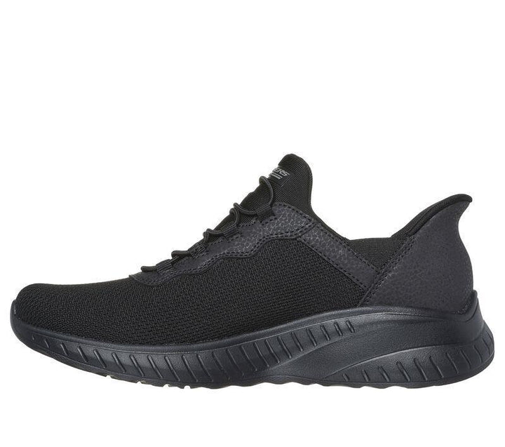 Women's Wide Fit Skechers 117500 Bobs Squad Chaos Daily Inspiration Trainer in Black - Image 1