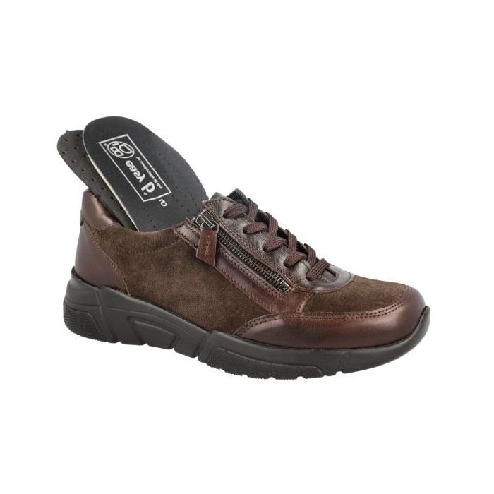 Women's Wide Fit DB Granby Shoes in Black Lea / Suede - Image 1