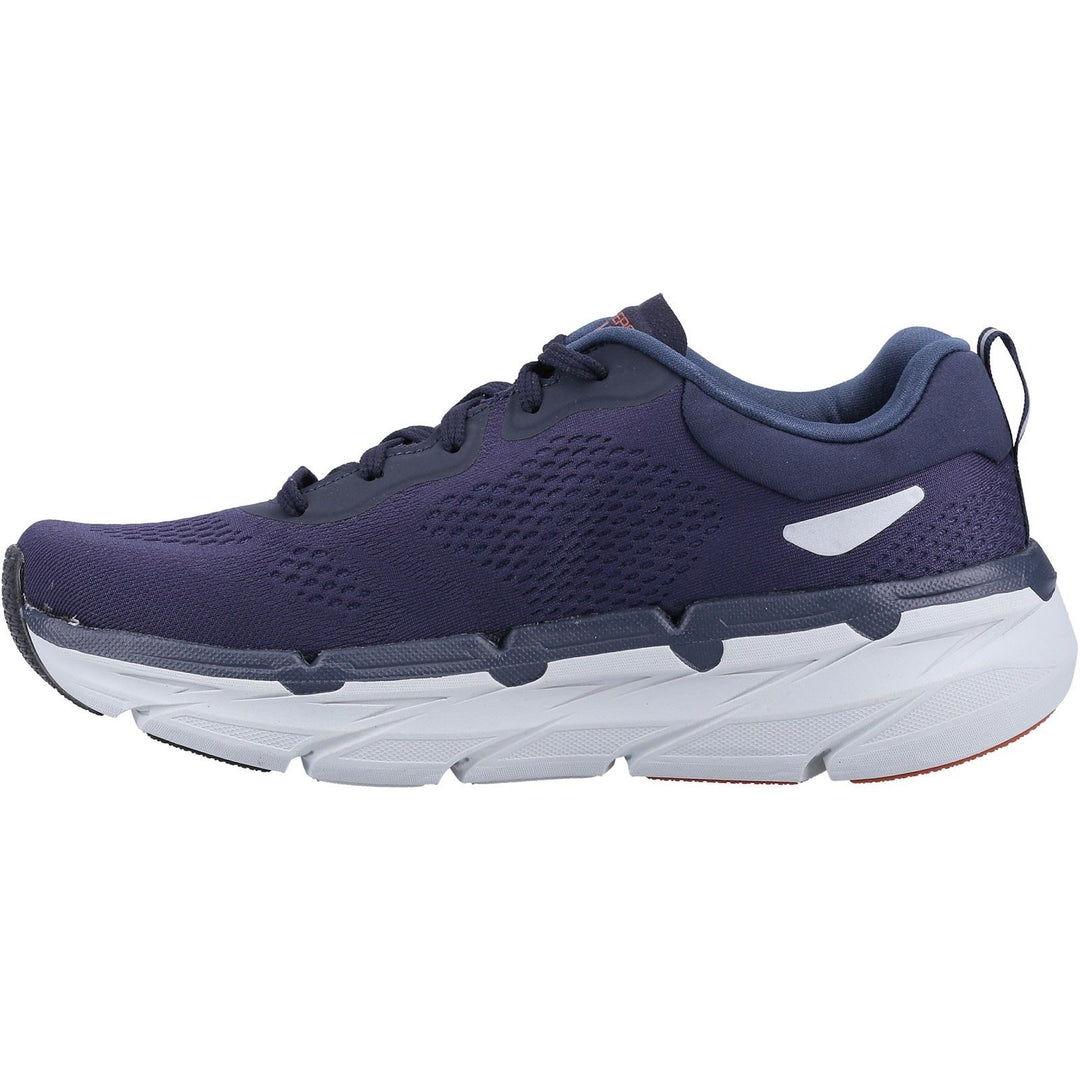 Men's Wide Fit Skechers 220068 Max Cushioning Premier Perspective Trainers in Navy/Orange - Image 4