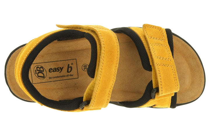 Womens Wide Fit DB Peel Sandals in Navy Suede - Image 1