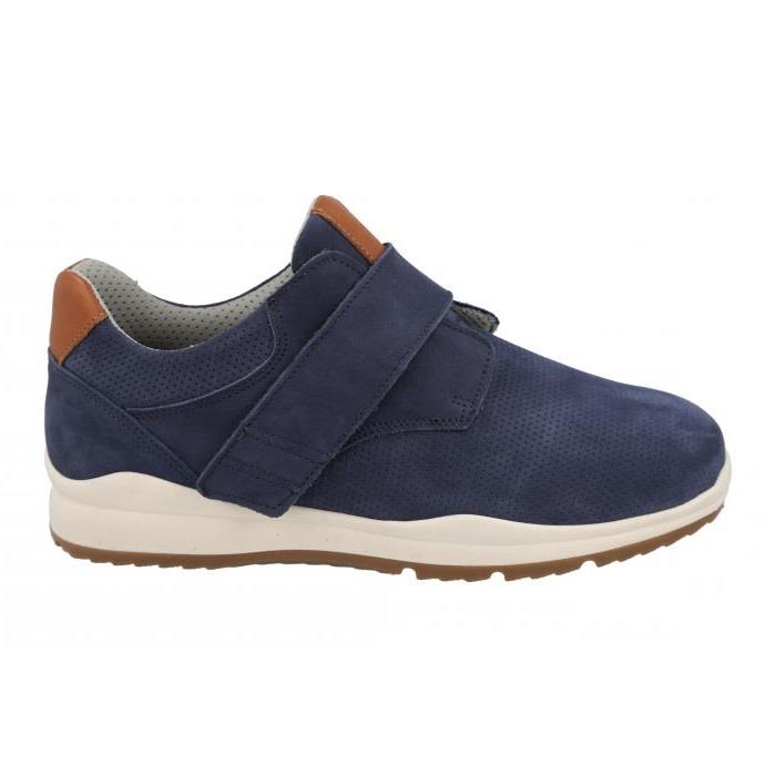Men's Wide Fit DB Bennett Shoes in Navy Nubuck - Image 1