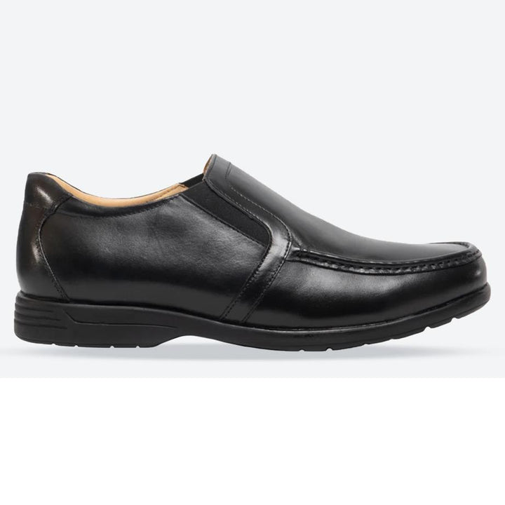 Men's Wide Fit Roamers M984 A Slip On Shoes in Black - Image 1