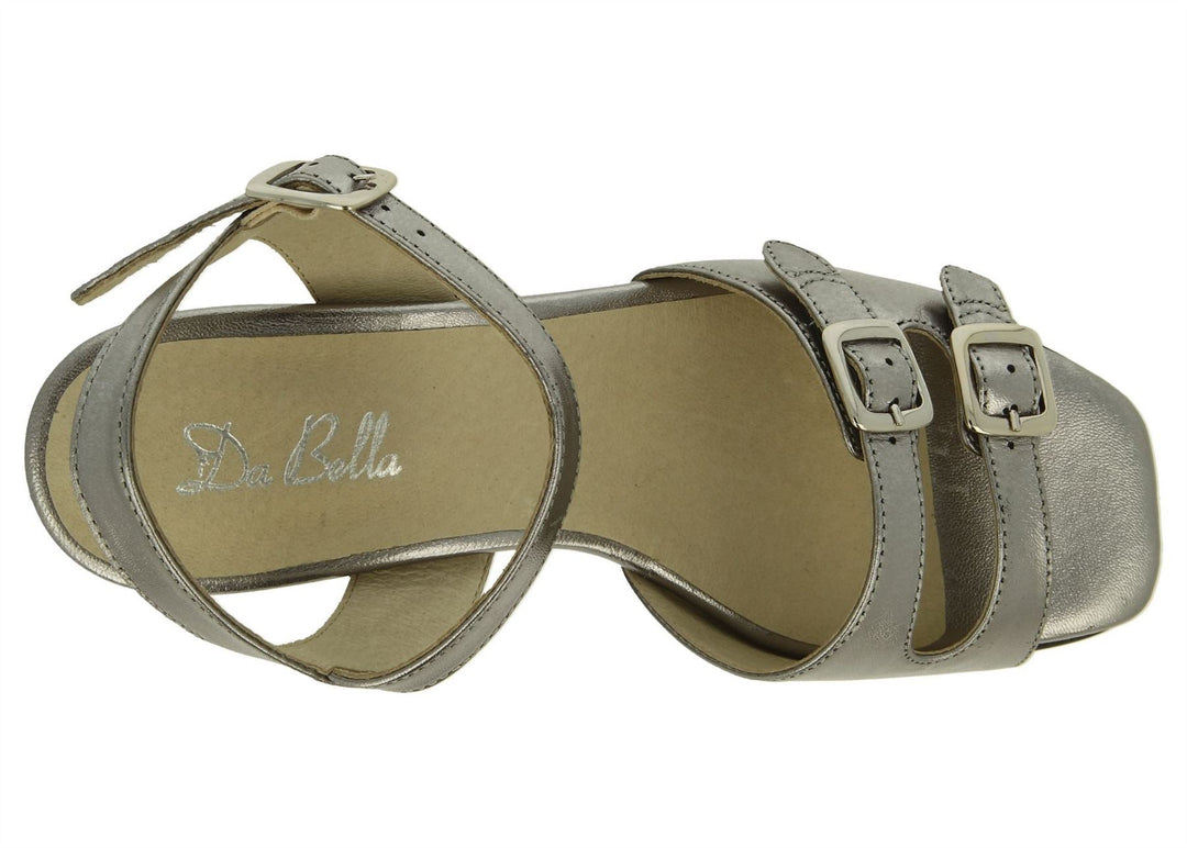 Womens Wide Fit DB Curlew Sandals in Black Leather - Image 10