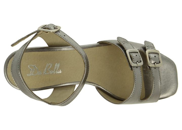 Womens Wide Fit DB Curlew Sandals in Black Leather - Image 1
