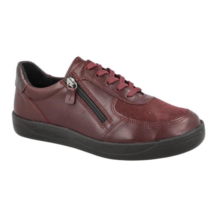 Women's Wide Fit DB Bridgetown Shoes in Black Lea / Stretch - Image 1