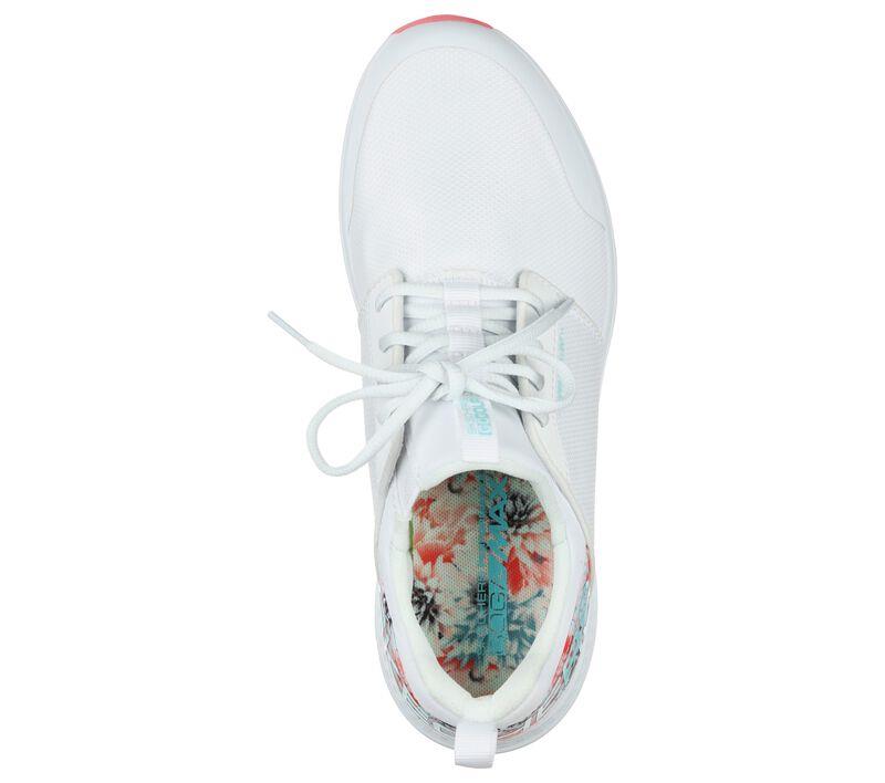 Women's Wide Fit Skechers 123015 Go Golf Max Sport Tropics Sports Trainers in White/Multi - Image 5
