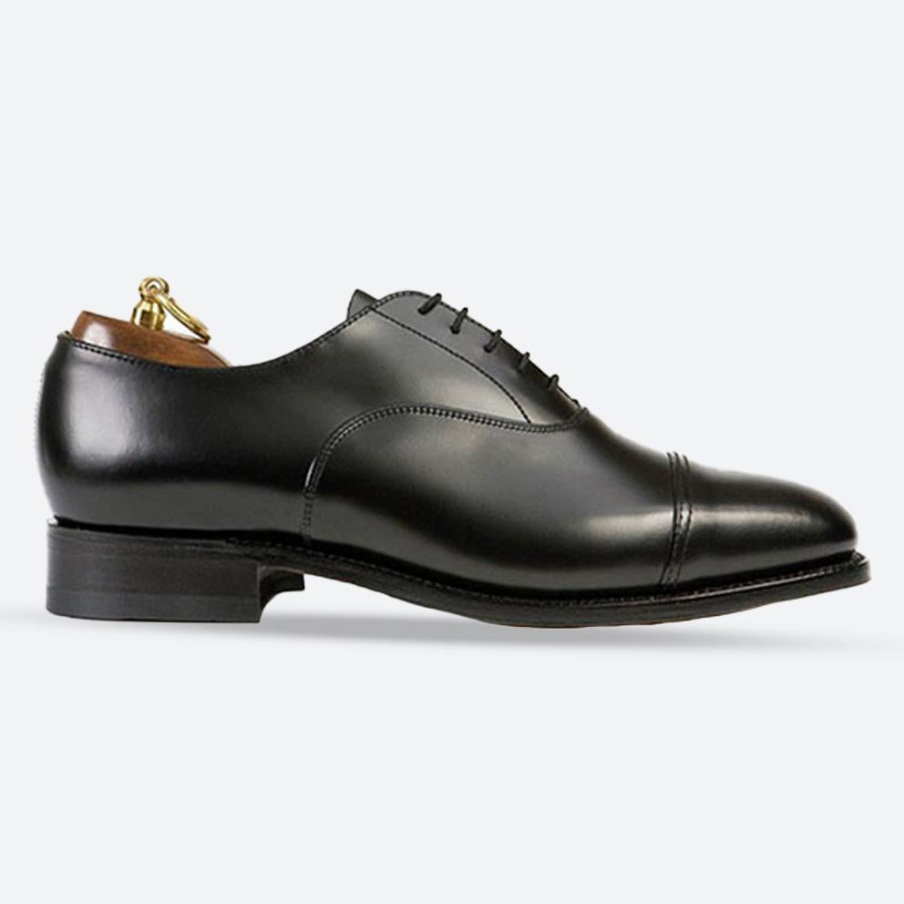 Mens Wide Fit Sanders Oxford Shoes in Black - Image 1