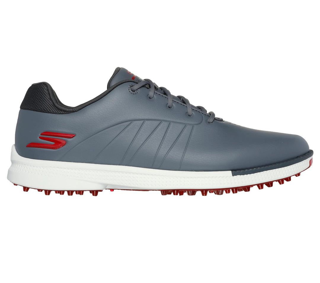 Men's Wide Fit Skechers 214099 Go Golf Tempo Trainers in Natural/Grey - Image 8