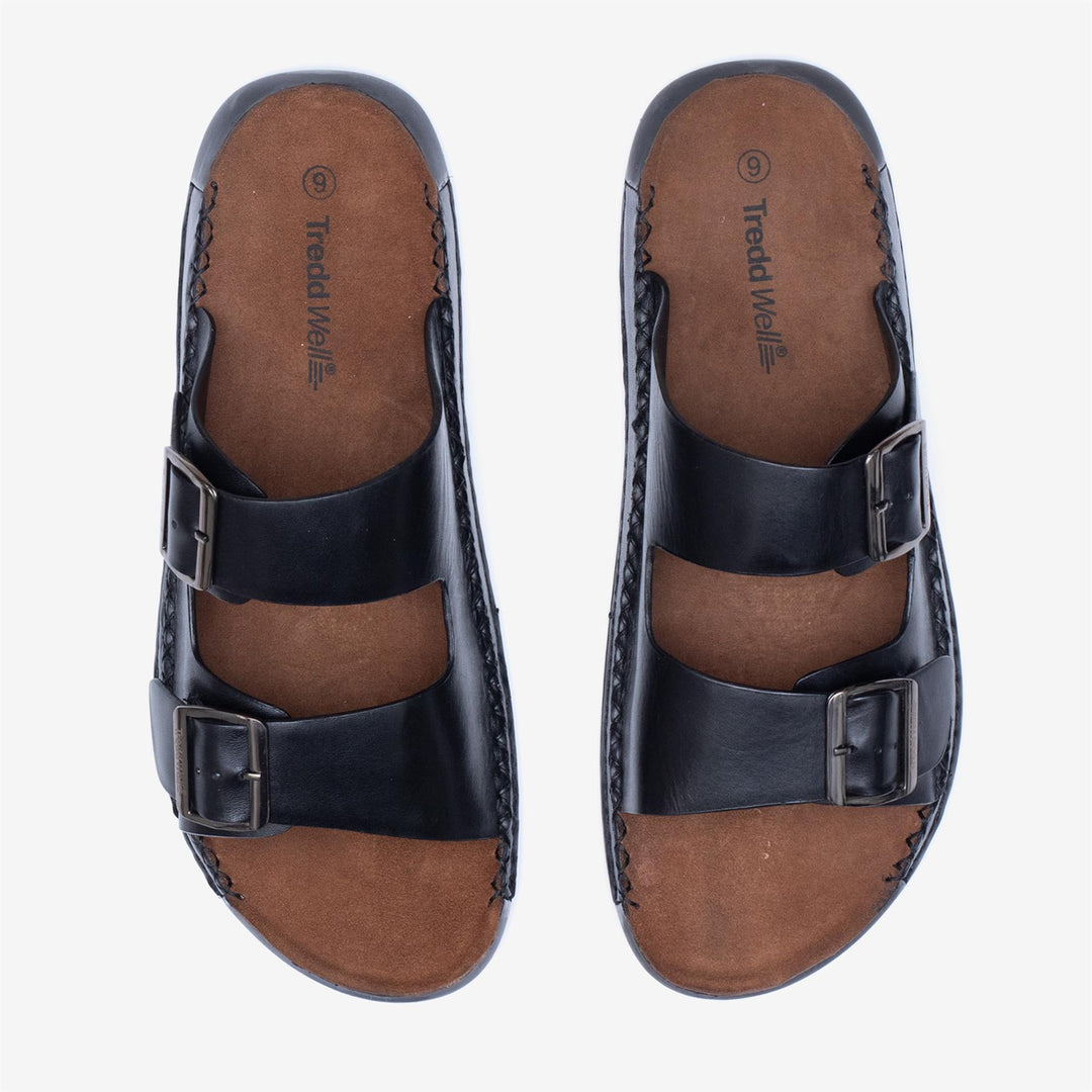 Men's Wide Fit Tredd Well Miami Sandals in Black - Image 6