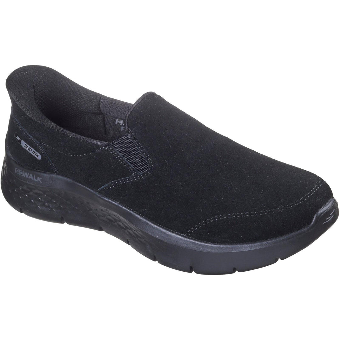 Women's Wide Fit Skechers 125508 Slip-ins Go Walk Flex Trainers in Black - Image 3
